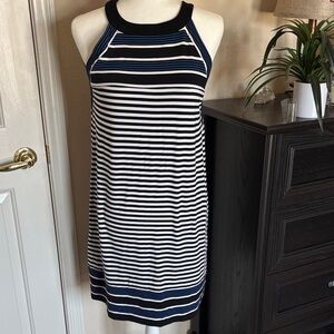 J Jill Chic Striped Sleeveless Dress. EUC SZ PS